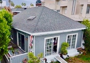 Aerial of front house. - 227 Bay St