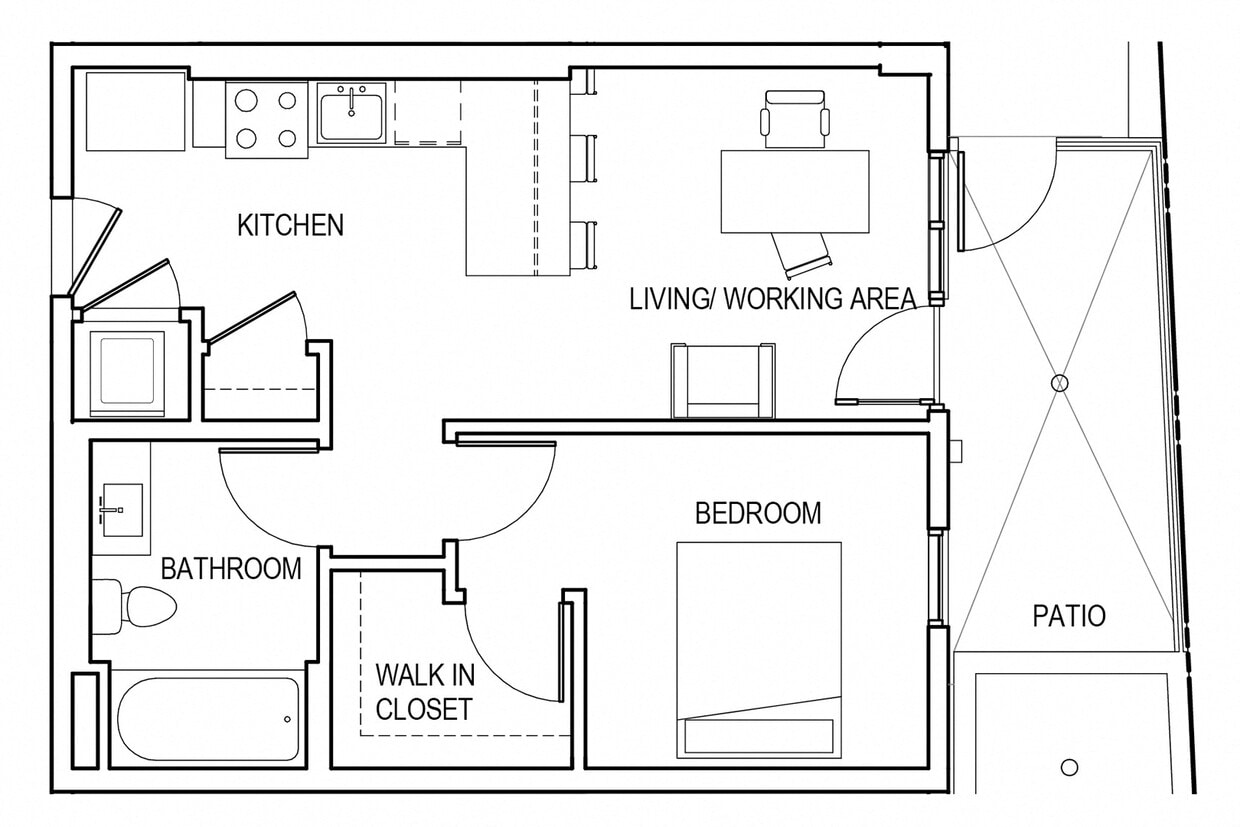 Floor Plan - 1K
