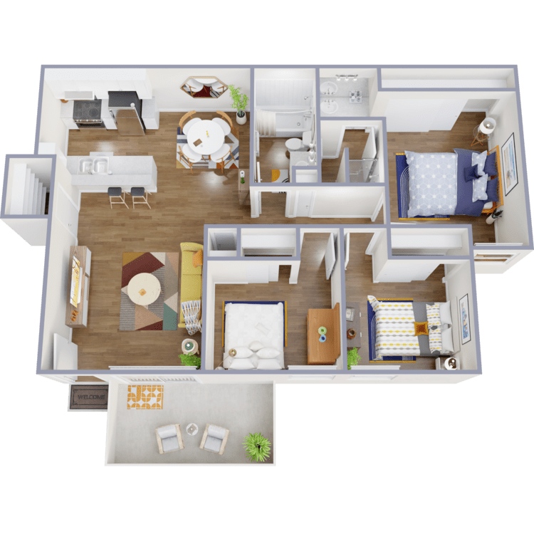 3x2x_Overhead_780556.png - Three-Bedrooms, Two-Bathrooms