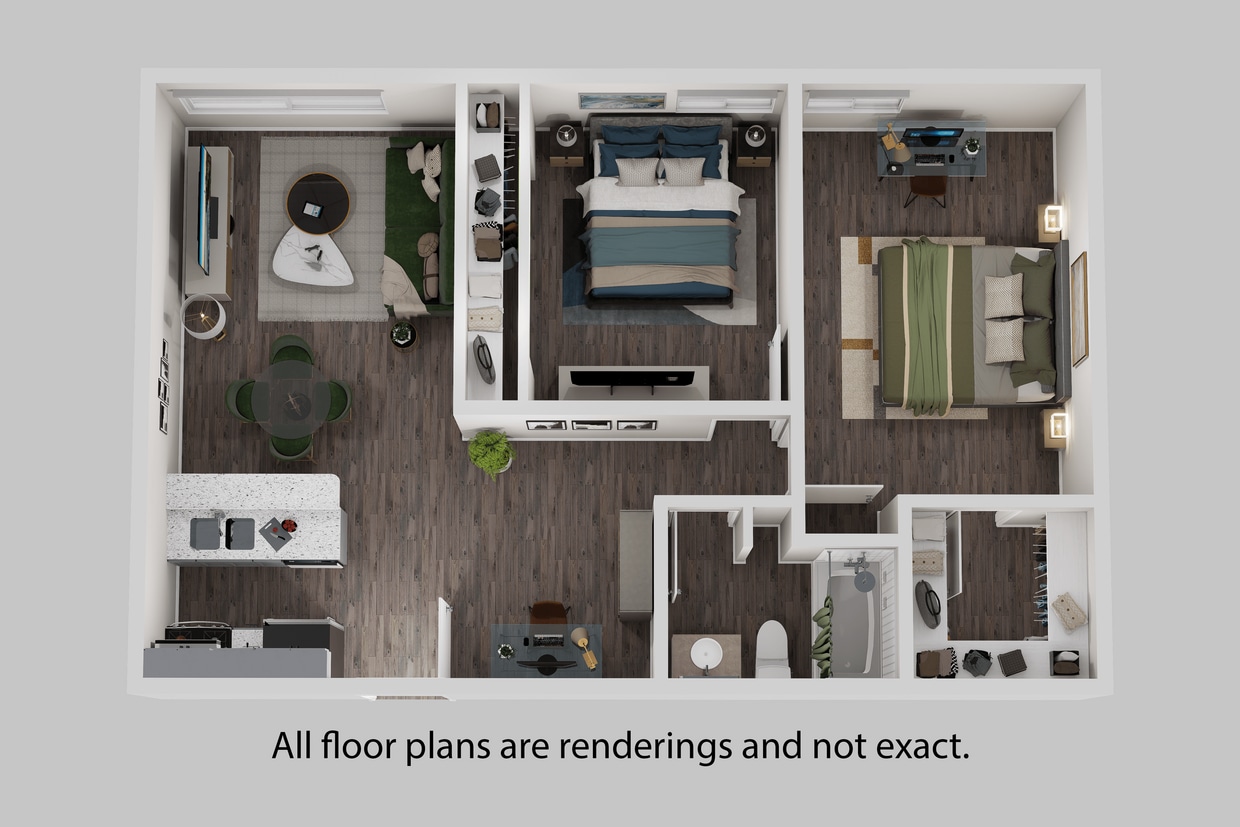 Floor Plan - 2 Bed + 1 Bath