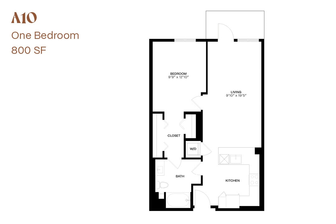 Floor Plan - One Bedroom A10