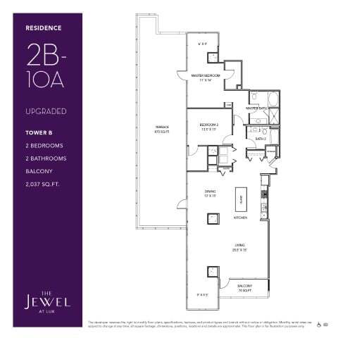 Floor Plan - 2B-10A Upgraded