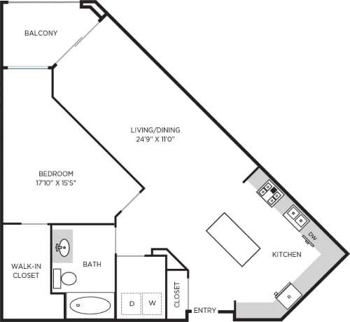 Floor Plan - Reserve -  1B
