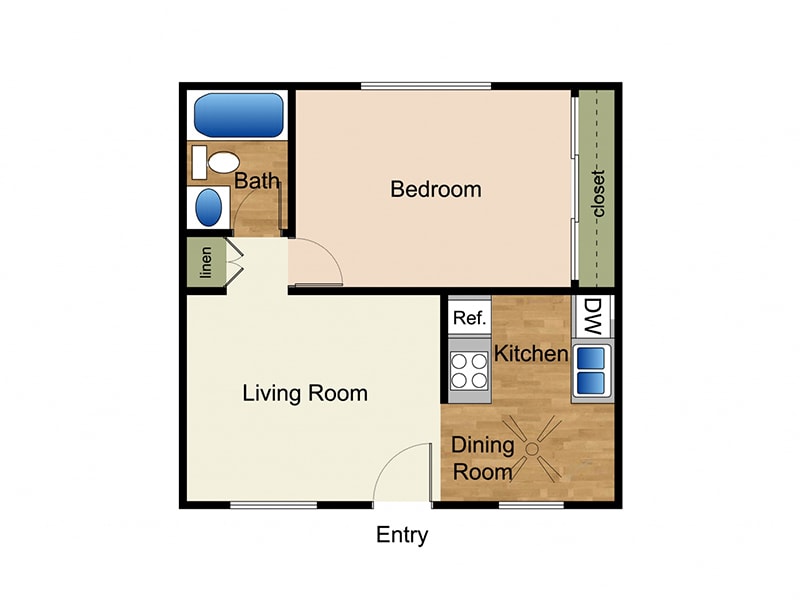 Floor Plan - 1x1