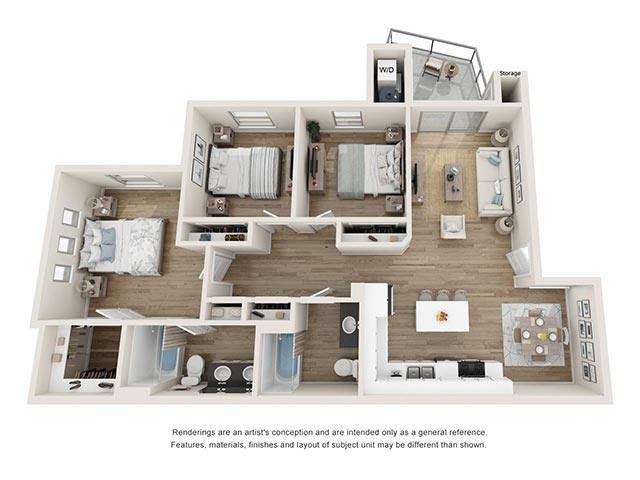 Floor Plan - Three Bedroom A