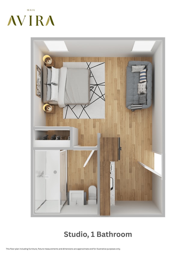 Floor Plan - Studio 1 Bathroom