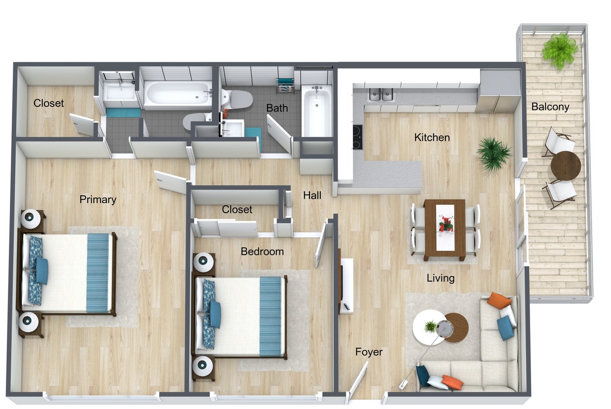 Floor Plan - 2B/2B