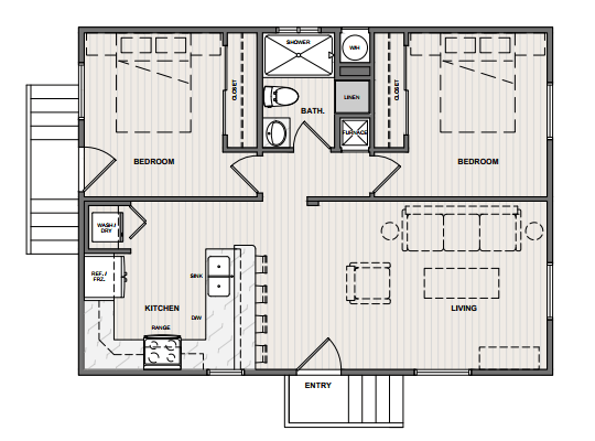 Floor Plan - 2x1