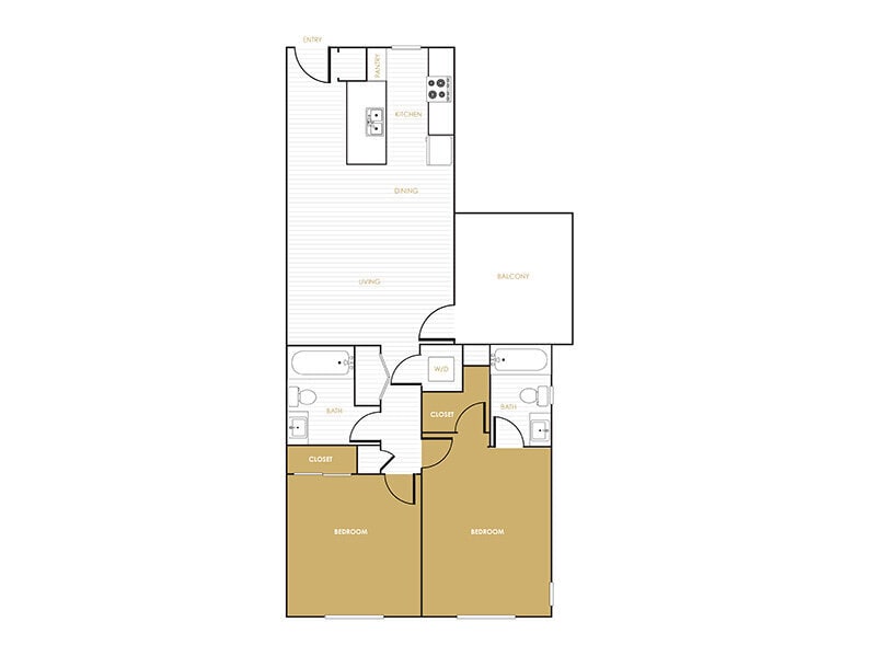 Floor Plan - 2x2_902
