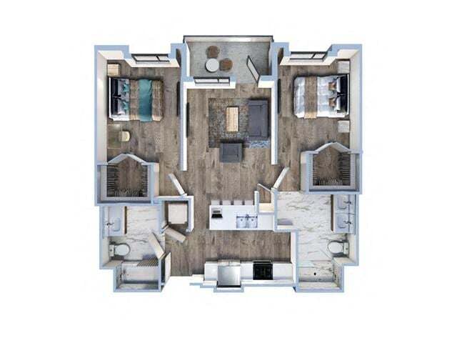 Floor Plan - 2Bed/2Bath-A2-A4