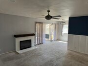 Living Room and Electric Fireplace - 160 N Forestdale Ave House
