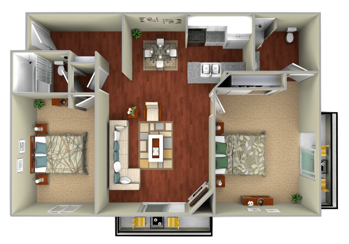 Floor Plan - 2 Bedrooms