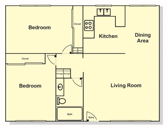 Orleans 2 bed 1 bath Floorplan 840sf no patio.jpg - 2 Bedroom, 1 Bath - Up/Down
