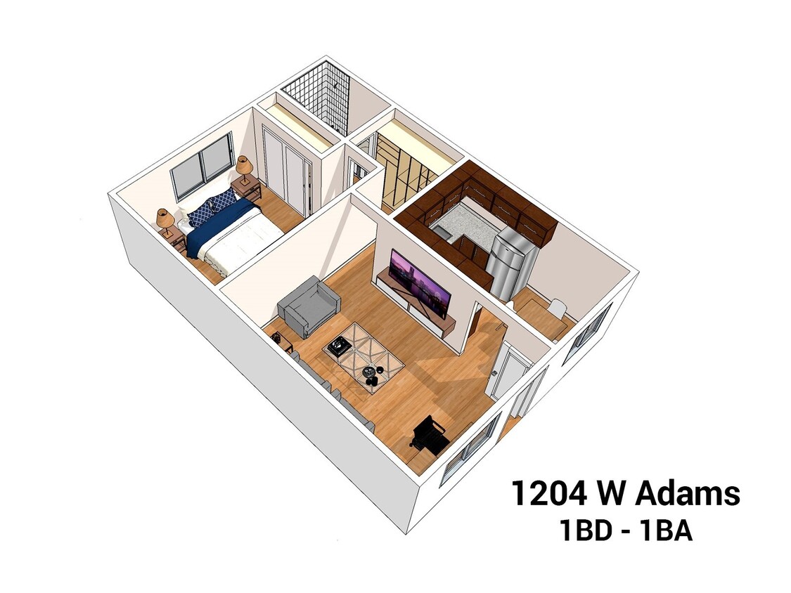 Floor Plan - 1 Bedroom