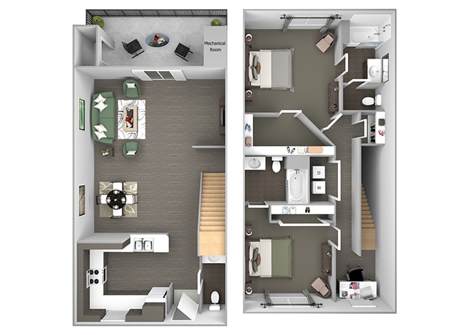 Floor Plan - B3L Townhouse
