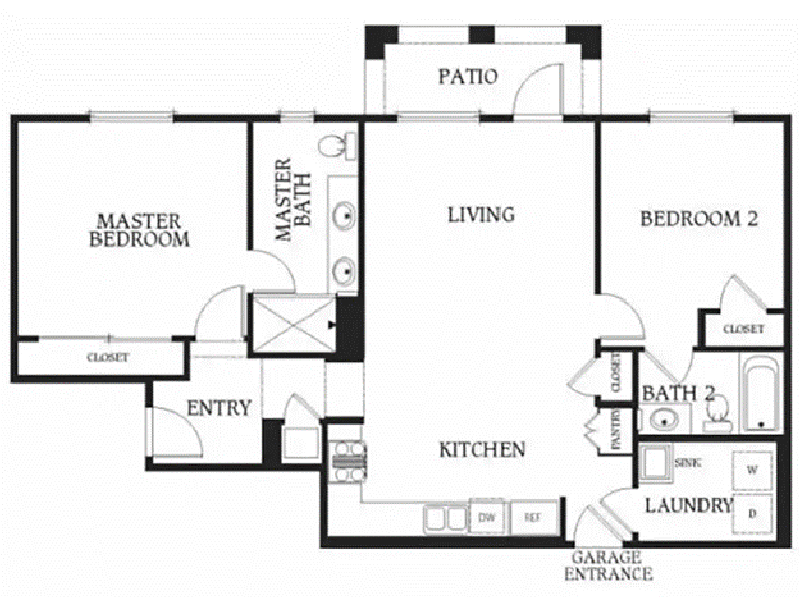 Floor Plan - 2 Bedroom B