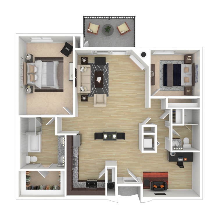 2x2x1461_747547.png - Two Bedroom/Two Bath B