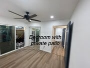 Bedroom with private patio - 2290 Lewis Ave Apartments Unit 1
