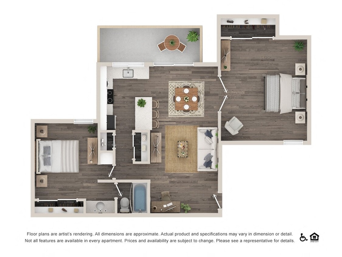Floor Plan - 2 Beds 1 Bath