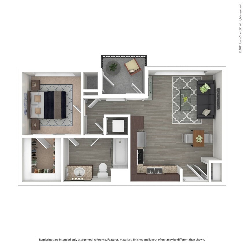 Floor Plan - 1 Bedroom Plan A