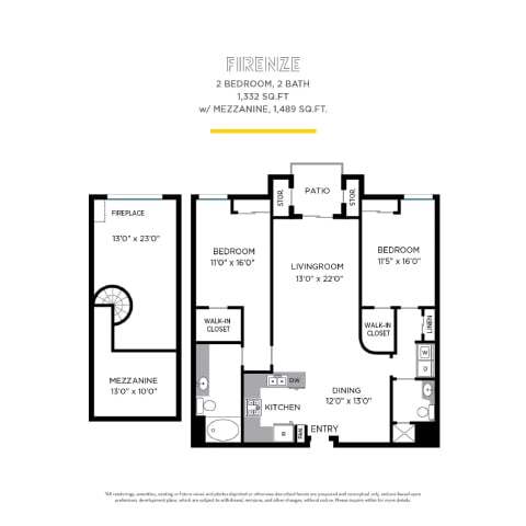 Floor Plan - Firenze with Mezzanine