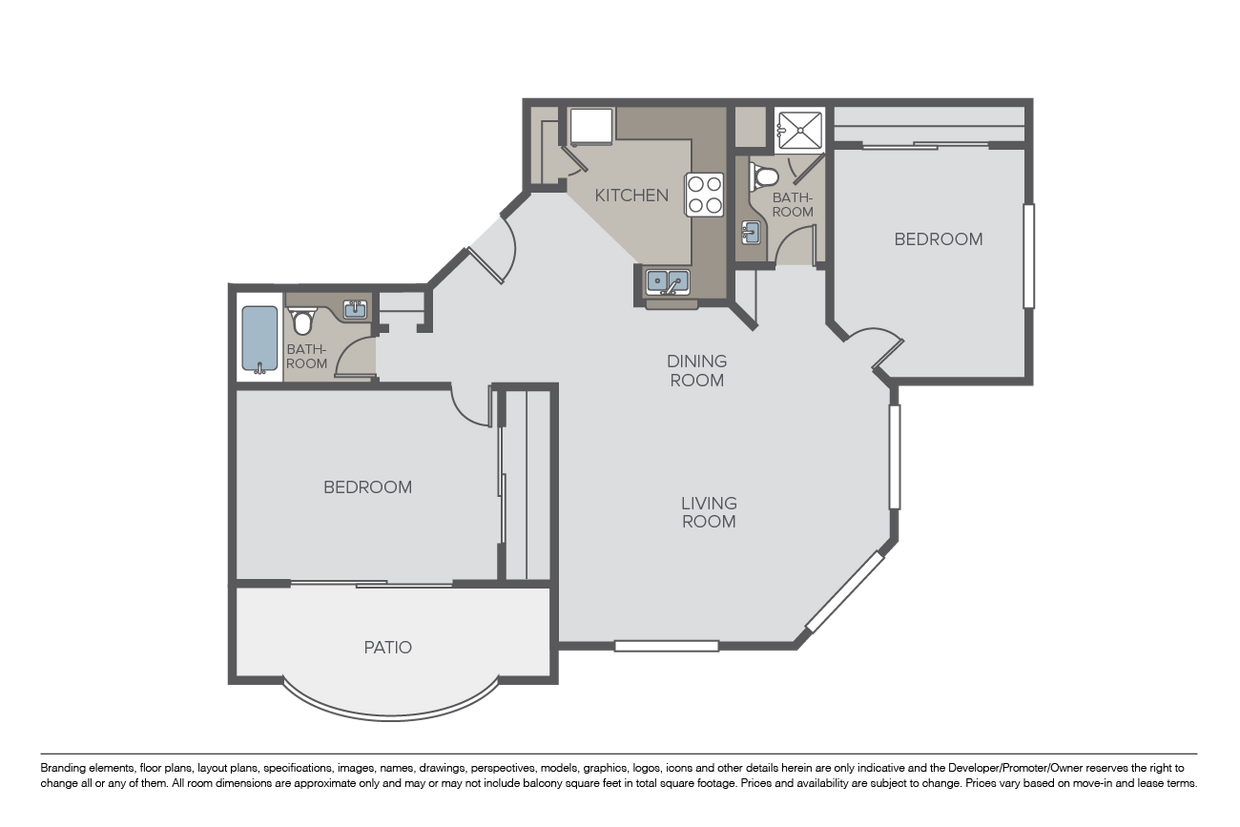 Floor Plan - 2 Bed 2 Bath (C)
