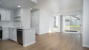 Living Room with Patio and Hard Surface Flooring - Vista Del Lago Apartments
