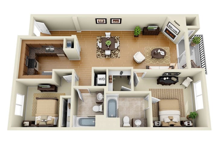 Floor Plan - The Wilshire Plus Loft