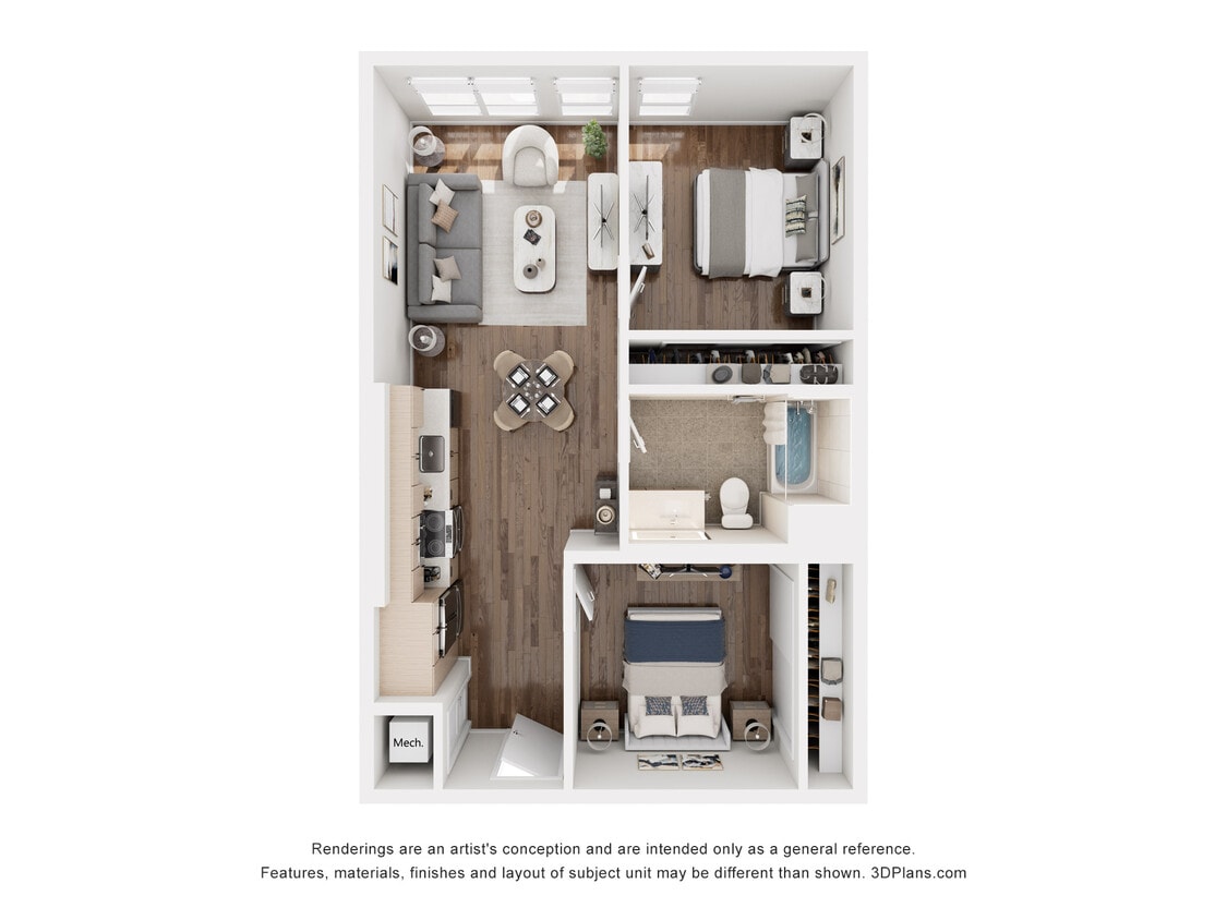 Floor Plan - M - 2 Bedroom