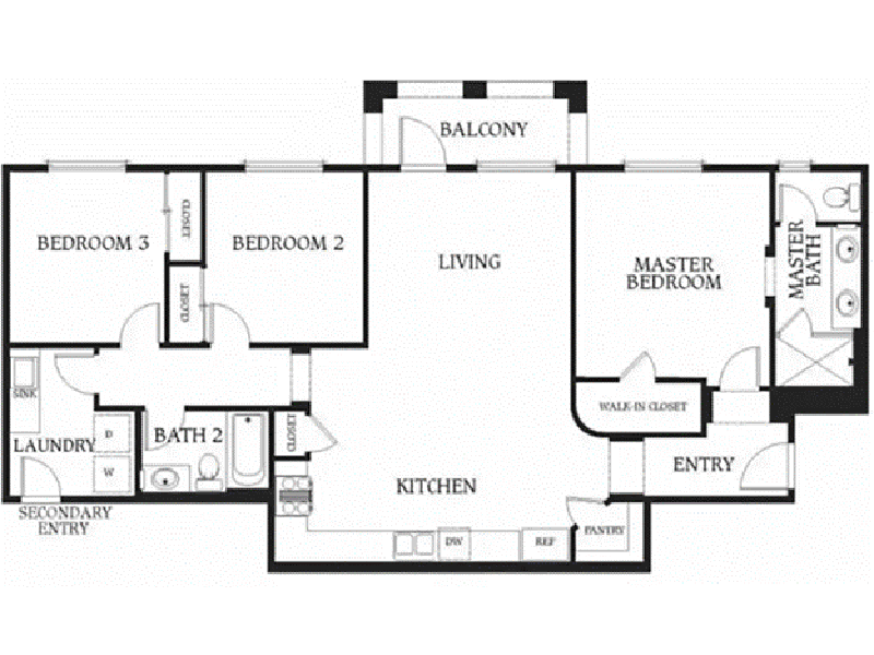 Floor Plan - 3 Bedroom C