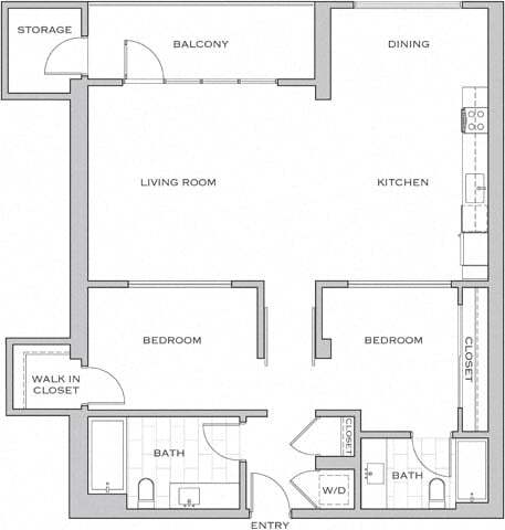 Floor Plan - 2M w/ Balcony