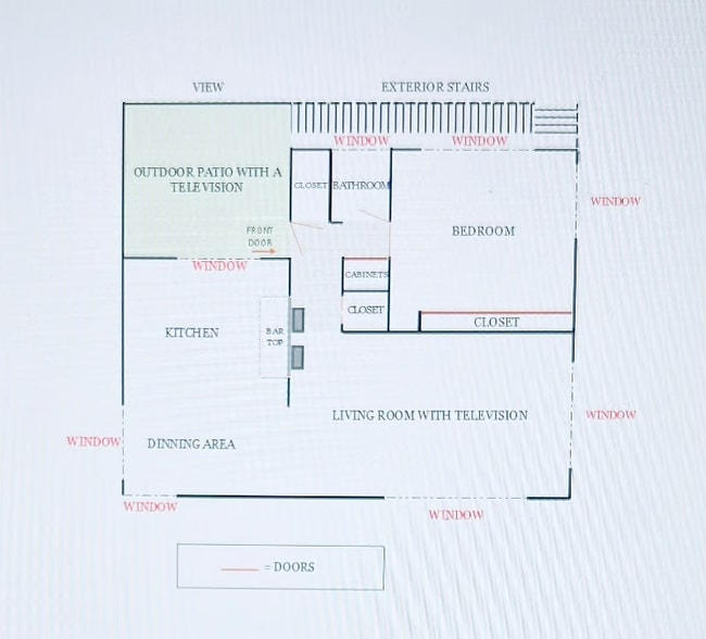 Unit Map - 1529 1/2 Carmona Ave Apartments Unit B