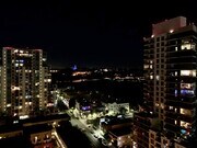 Night view from living room - 801 Ash St Condo Unit 1502