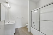 2BR, 2BA - 1090SF - Primary Bathroom - Northpoint Apartments at CSUN