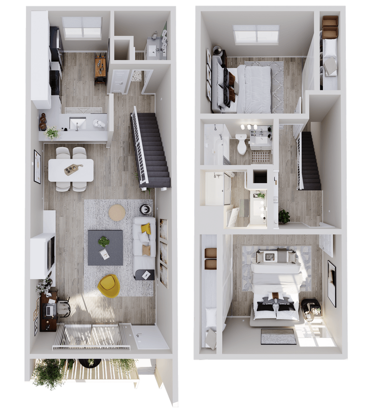 Floor Plan - 2 Bedroom Townhouse