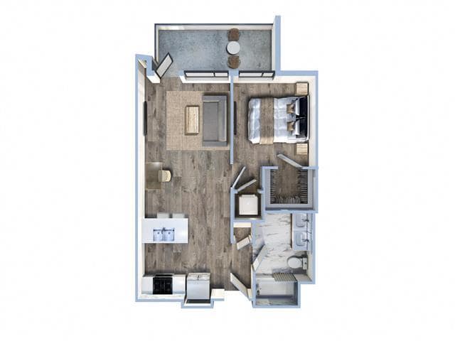Floor Plan - 1Bed/1Bath-C3