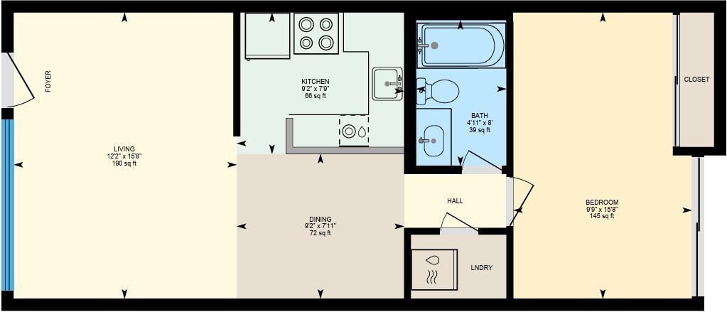 Floor Plan - One Bed
