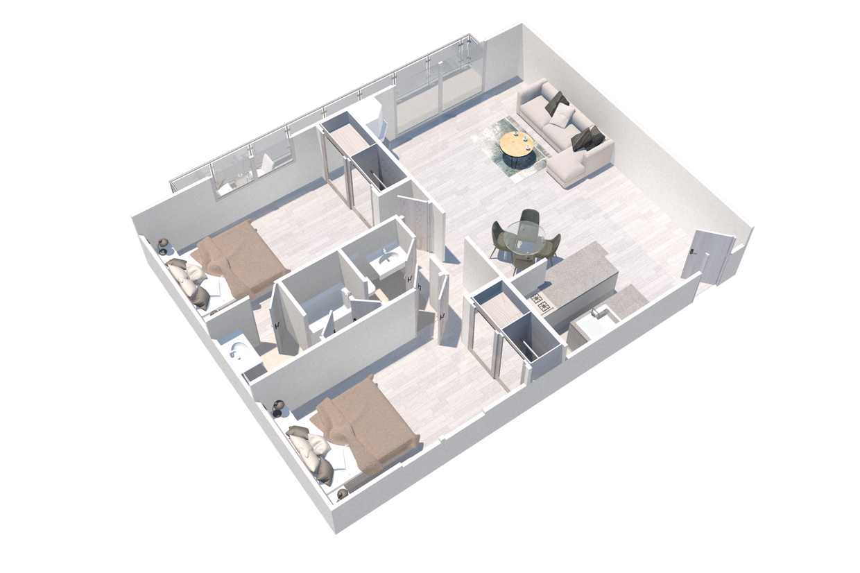 Floor Plan - Two Bedroom