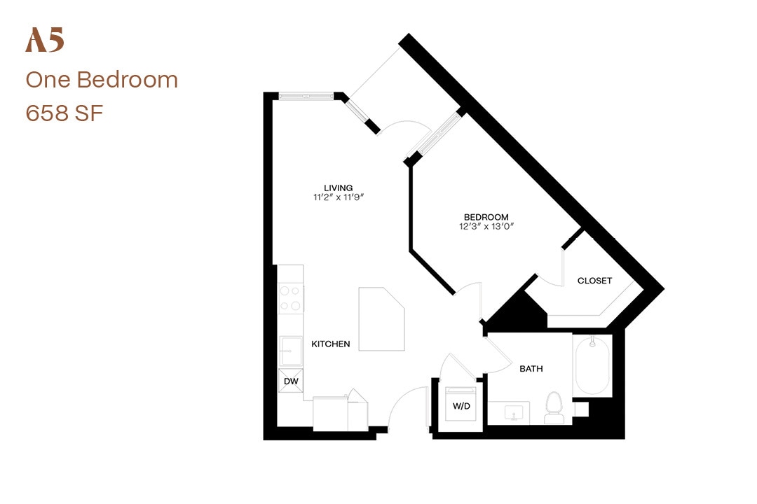 Floor Plan - One Bedroom A5