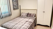 Comfortable full sized bed with ambient lighting - 10281 Courson Dr