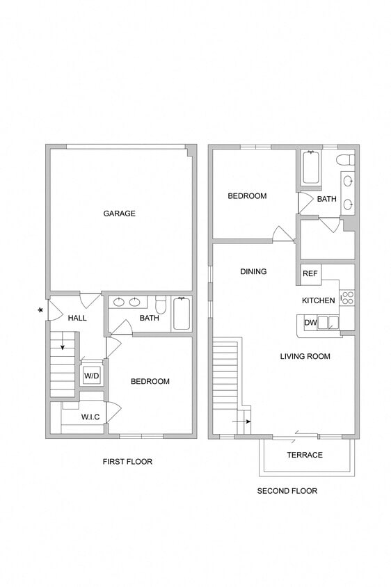 Floor Plan - Plan C - 2 bed 2 bath 1117