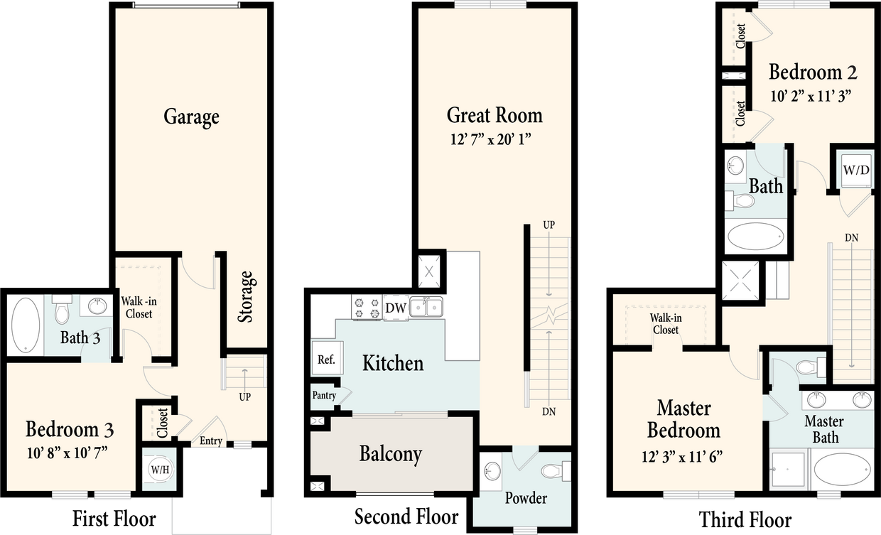 Floor Plan - The Townhomes - Plan 4