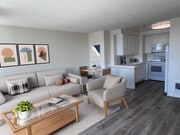 Floor Plan F - 1BR/ 1BA - Pacific Plaza Apartments
