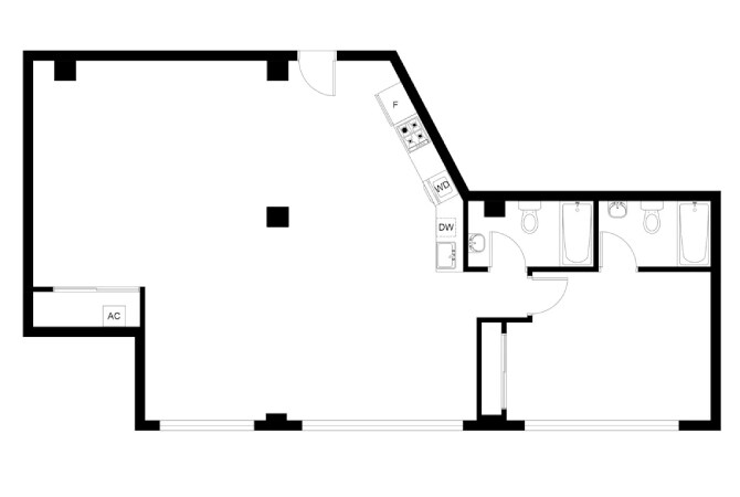 Floor Plan - 2 Bedroom 2 Bath