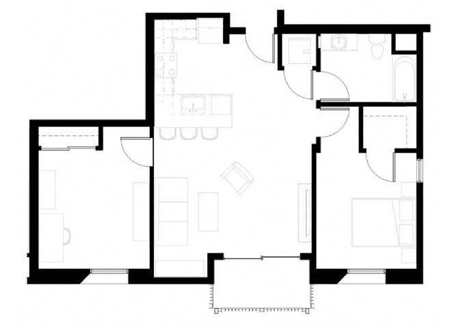 Floor Plan - 2x1 C