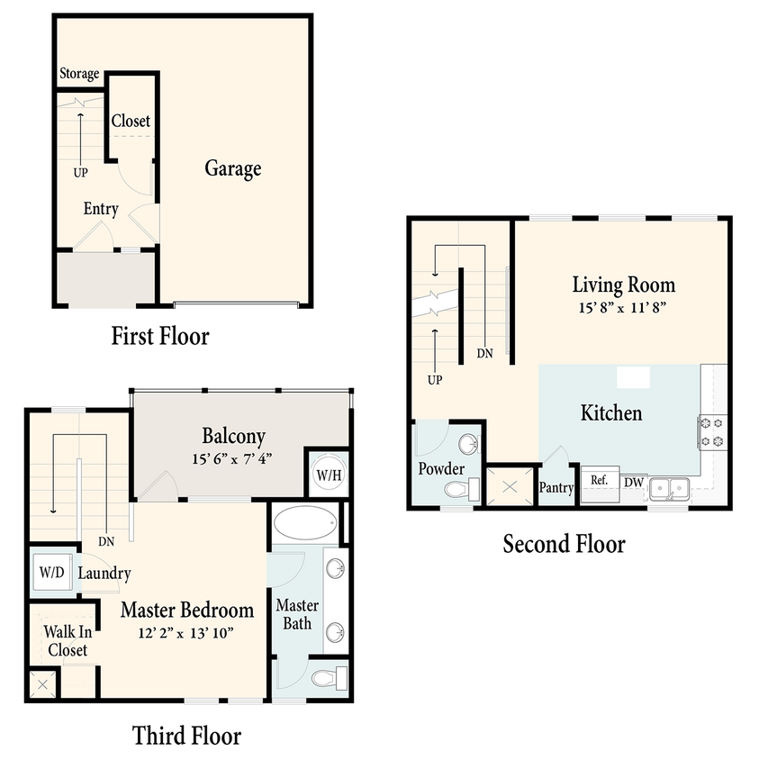 Floor Plan - The Townhomes Plan 1