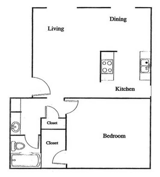 1BR/1BA - 1BR/1.0BA