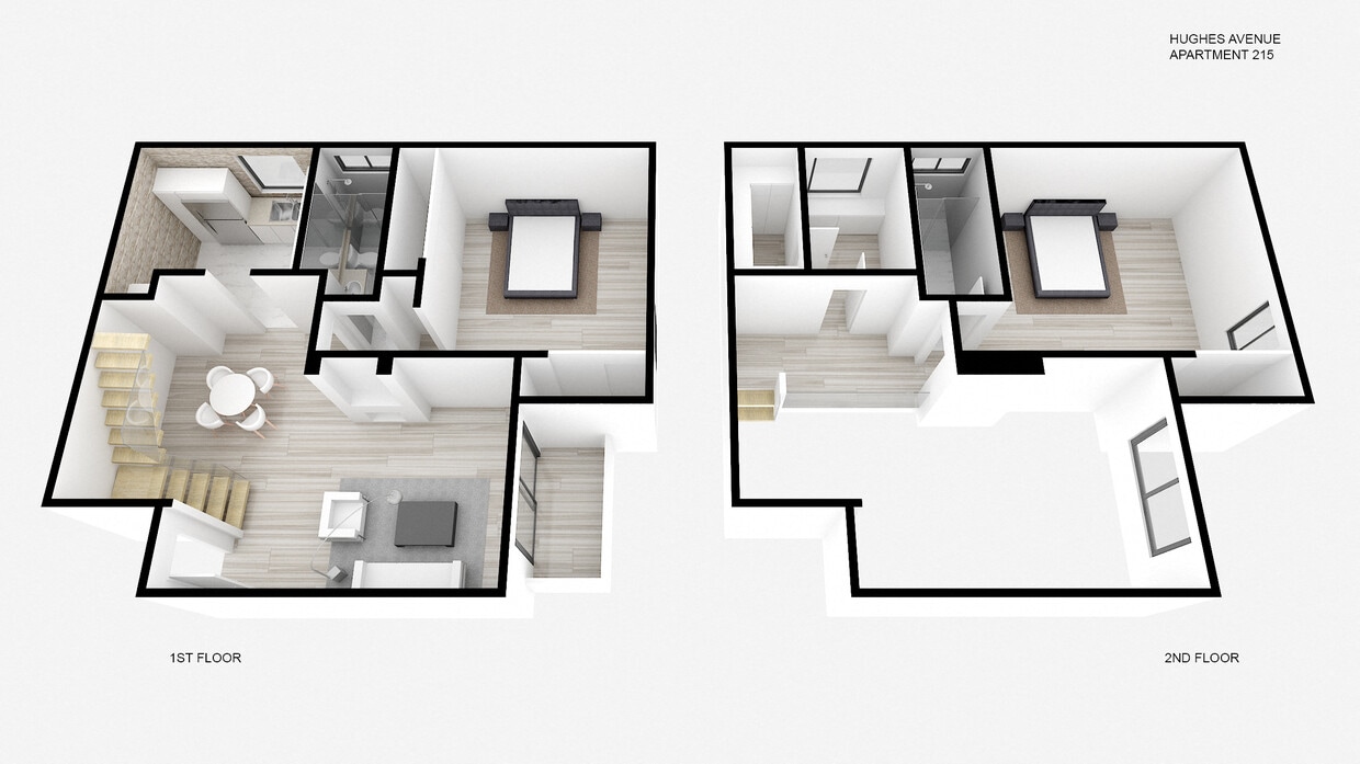 Floor Plan - Two Bed ~ Two Bath Townhouse with Loft