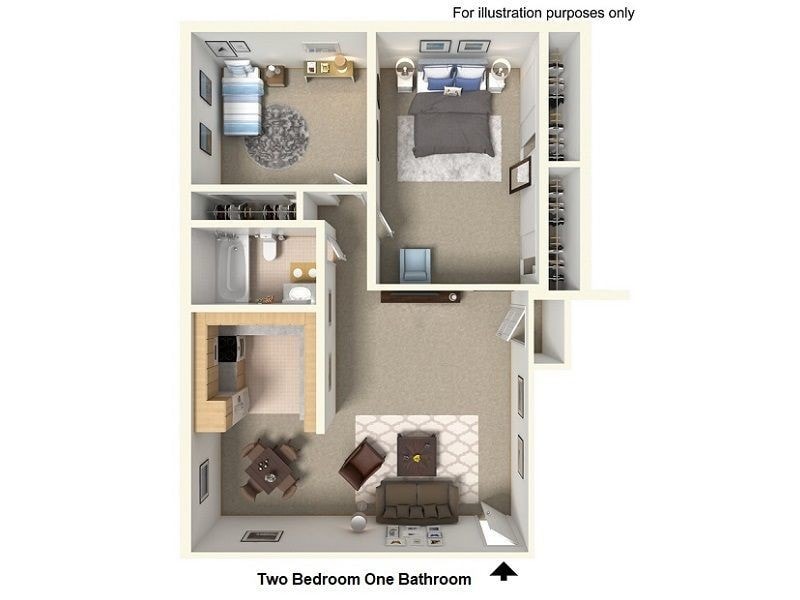Floor Plan - .2 Bedroom 1 Bathroom