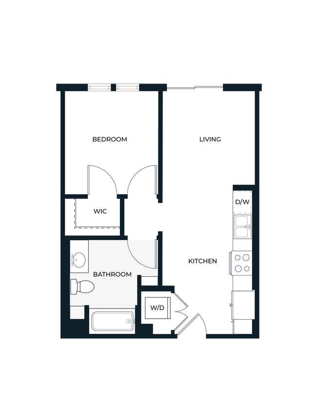 Floor Plan - Urban One Bedroom U2